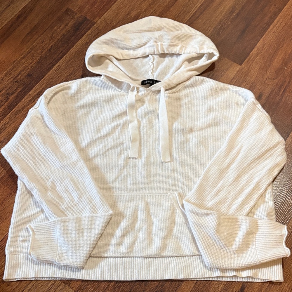 Cozy White Cropped Hoodie